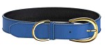 Swaggin Tails Läderhalsband Blå