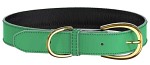 Swaggin Tails Läderhalsband, Grön