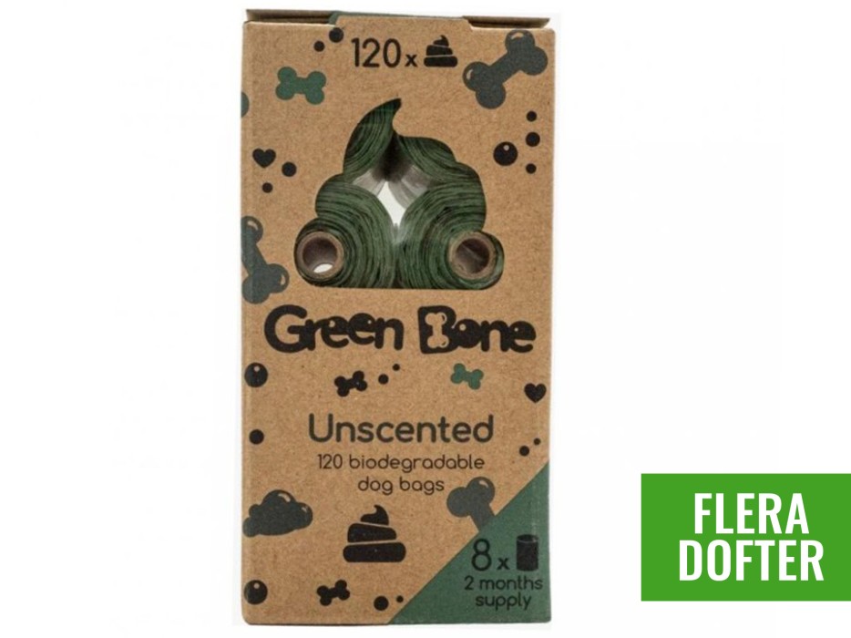 Green Bone Bajspåsar Nedbrytbara Refill 8x15-pack