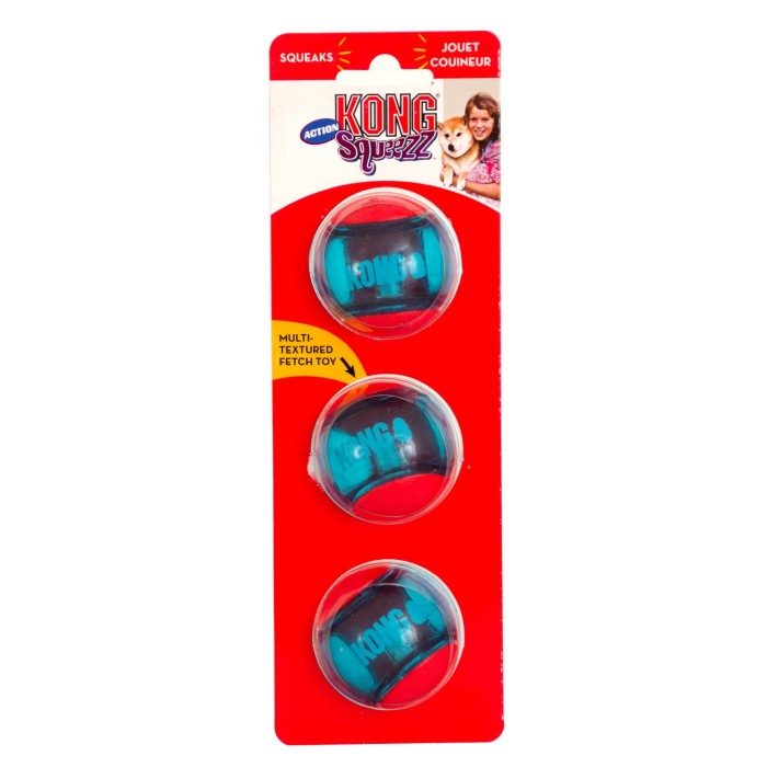 KONG Squeezz Action Boll 3-pack