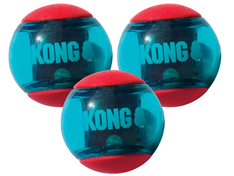 Kong Squeezz Action Boll M, 3-pack