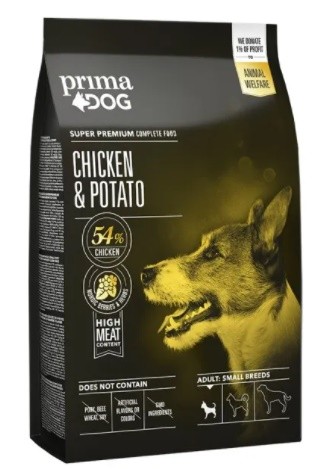 PrimaDog Adult Small  Kyckling & Potatis 1,5kg