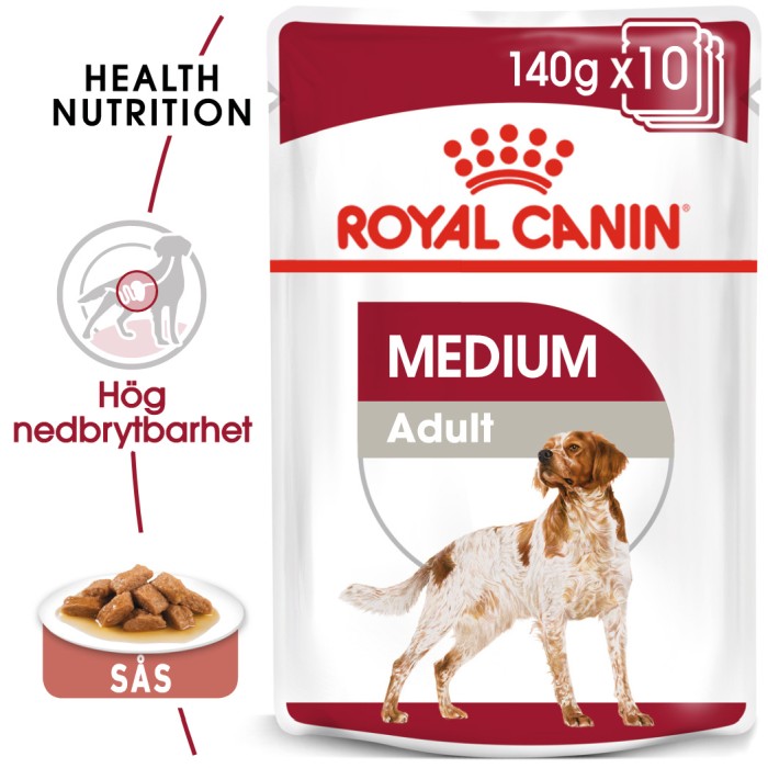 Royal Canin Medium Adult Våtfoder, 10x140g