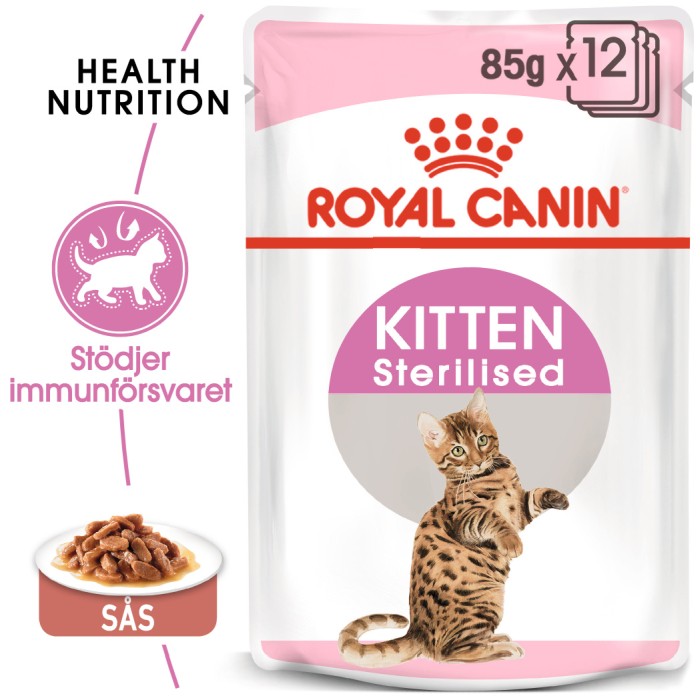Royal Canin Kitten Sterilised Gravy Våtfoder, 12x85g